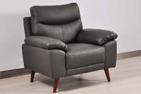 Vantage Genuine Leather Grey 3+2+1 Seater Sofa Set - Furniture Instore