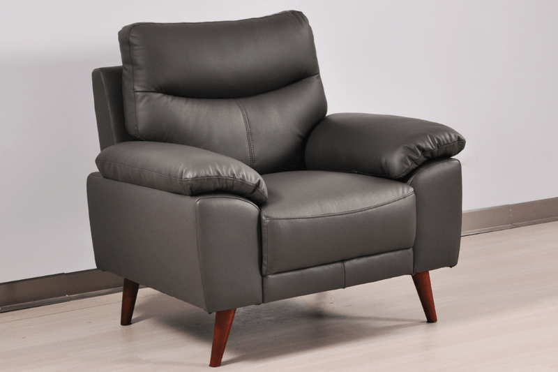 Vantage Genuine Leather Grey 3+2+1 Seater Sofa Set - Furniture Instore