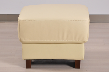 Dalmore Genuine Leather Cream Footstool