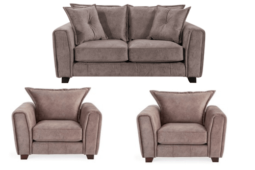 Somerford Chocolate Fabric 2+1+1 Seater Sofa Set