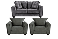 Somerford Grey Fabric 2+1+1 Seater Sofa  Set