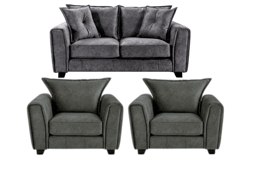 Somerford Grey Fabric 2+1+1 Seater Sofa  Set