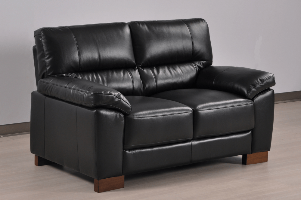 Dalmore Genuine Leather Black 3+2+1 Seater Sofa Set - Furniture Instore