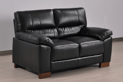 Dalmore Genuine Leather Black 3+2+1 Seater Sofa Set - Furniture Instore