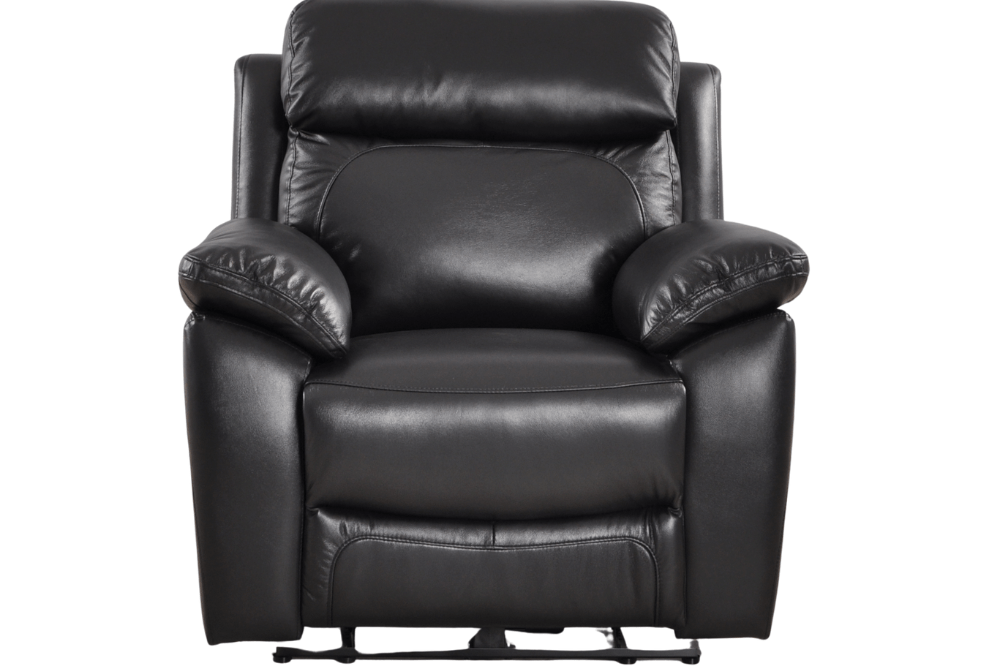 Dandrea Genuine Leather Black Electric Power Recliner 3+1+1 Seater Sofa Set - Furniture Instore