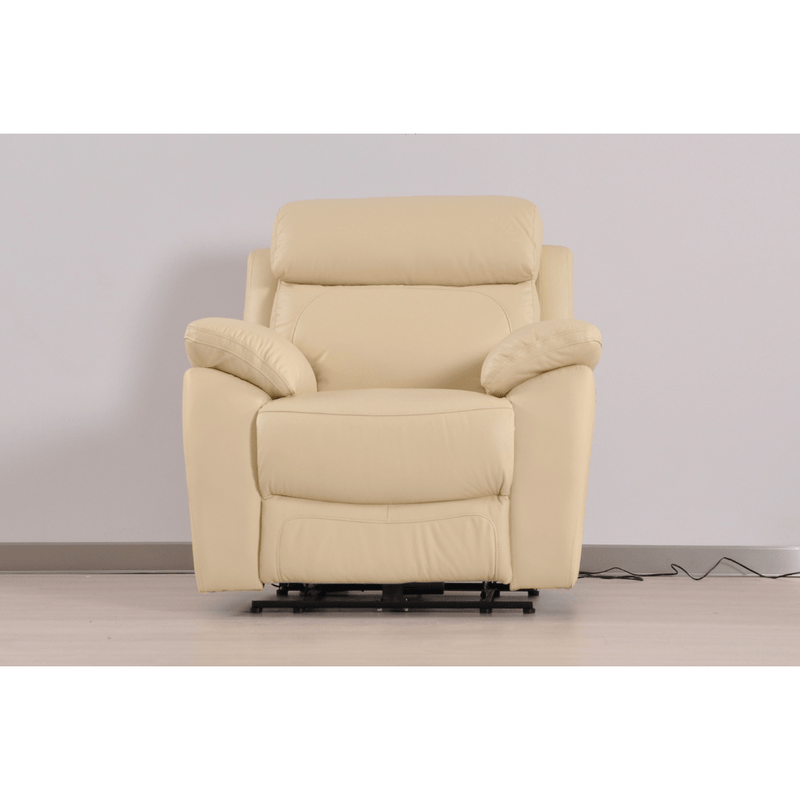 Dandrea Genuine Leather Cream Electric Power Recliner 3+2+1 Seater Sofa Set - Furniture Instore