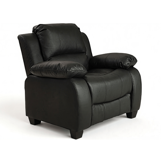 Valerie Black Leather Armchair
