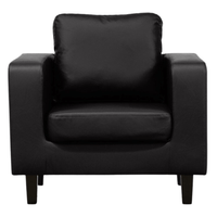 Box Black Leather 2+1 Seater Sofa Set - Furniture Instore