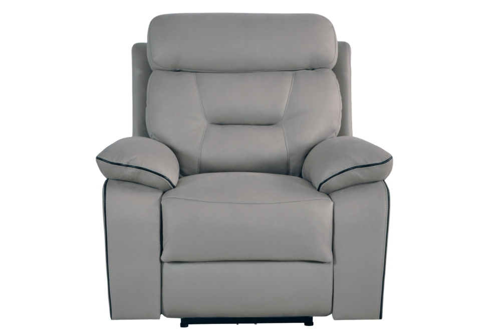 Foster Light Grey Fabric Electric Recliner 2+1 Seater Sofa  Set