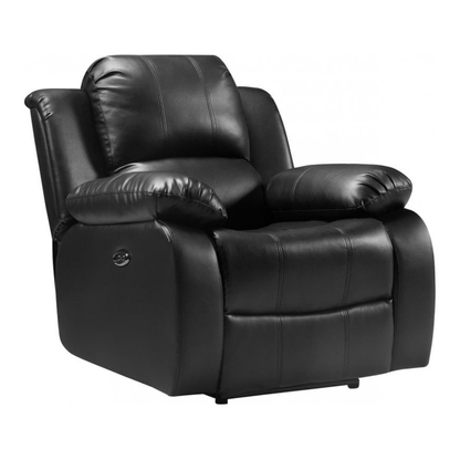 Valencia Black Leather Electric Recliner 3+2+1 Seater Sofa Set - Furniture Instore