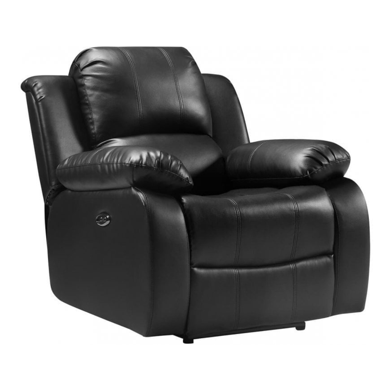 Valencia Black Leather Electric Recliner 3+2+1 Seater Sofa Set - Furniture Instore