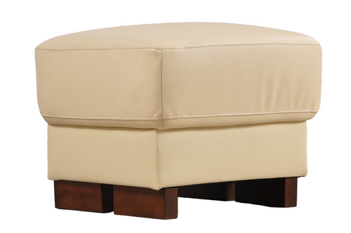 Dalmore Genuine Leather Cream Footstool