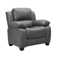 Valerie Grey Leather Armchair