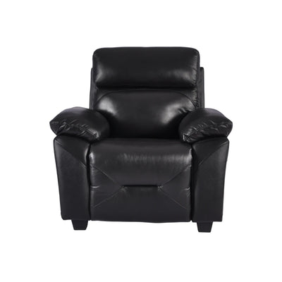 Rivello Genuine Leather Black Armchair