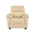 Rivello Genuine Leather Cream Armchair