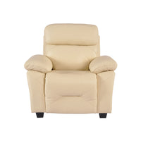 Rivello Genuine Leather Cream Armchair
