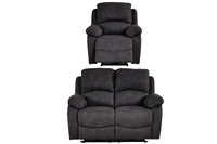Roma Grey Fabric Electric Recliner 2+1 Seater Sofa