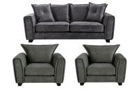 Somerford Grey Fabric 3+1+1 Seater Sofa Set
