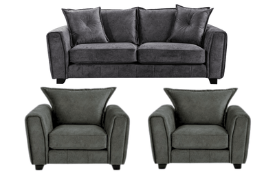 Somerford Grey Fabric 3+1+1 Seater Sofa Set