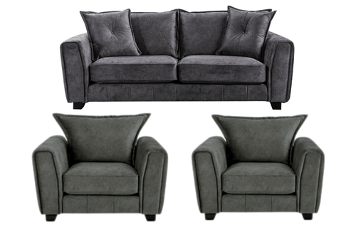 Somerford Grey Fabric 3+1+1 Seater Sofa Set