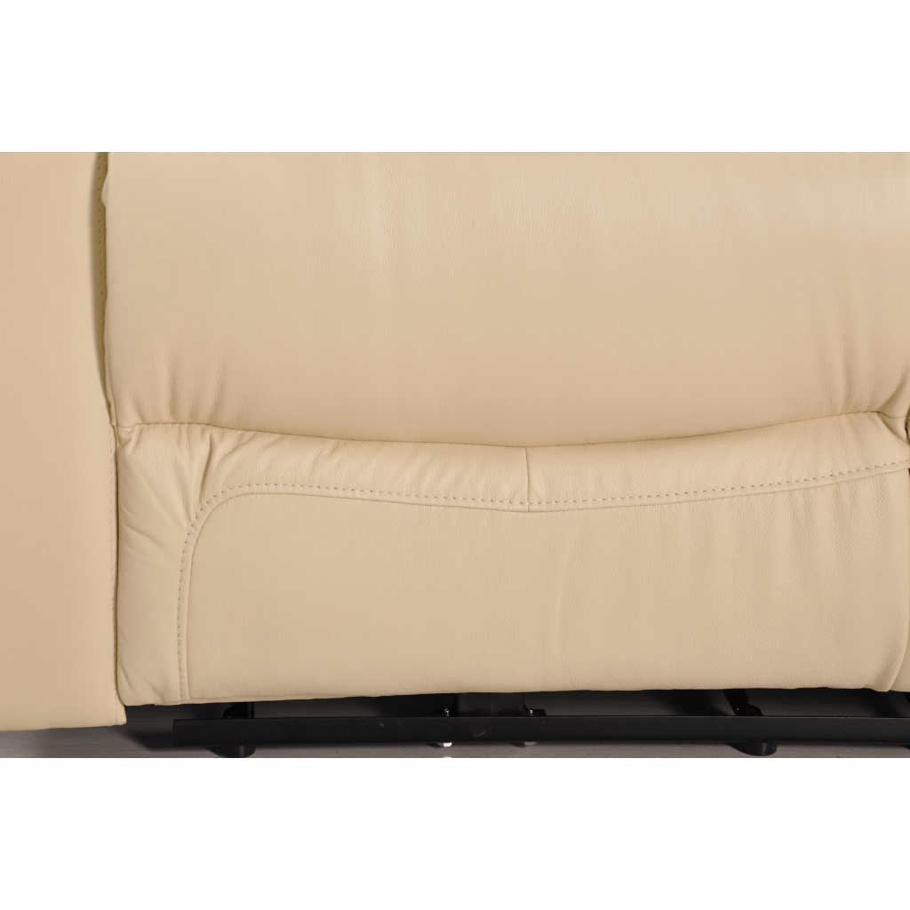Dandrea Genuine Leather Cream Electric Power Recliner 3+3 Seater Sofa Set - Furniture Instore