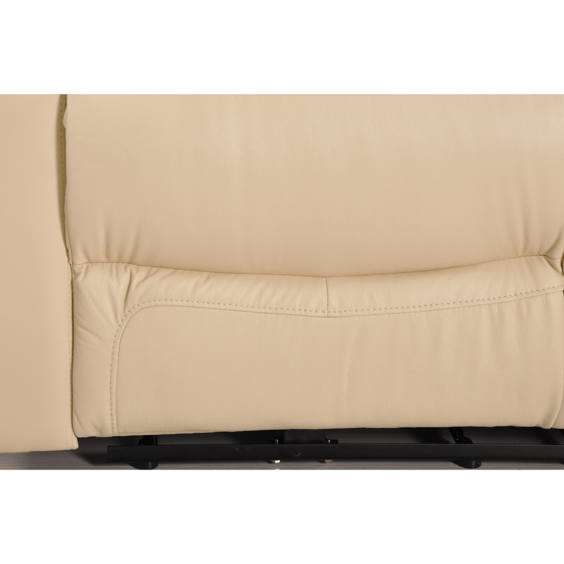 Dandrea Genuine Leather Cream Electric Power Recliner 3+3 Seater Sofa Set - Furniture Instore