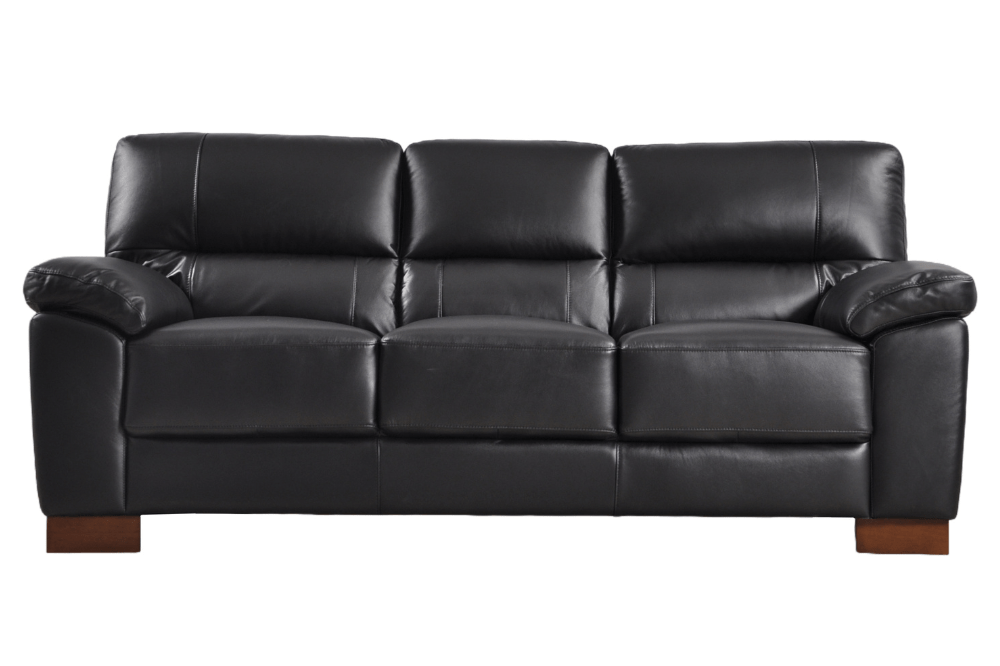 Dalmore Genuine Leather Black 3+2 Seater Sofa Set - Furniture Instore