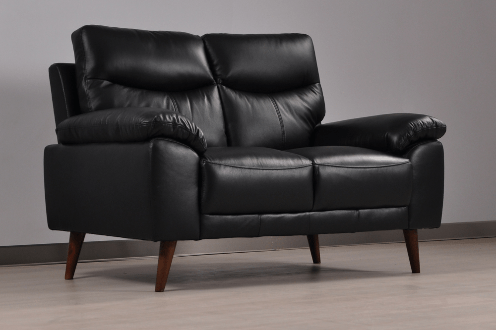 Vantage Genuine Leather Black 2+1+1 Seater Sofa Set - Furniture Instore