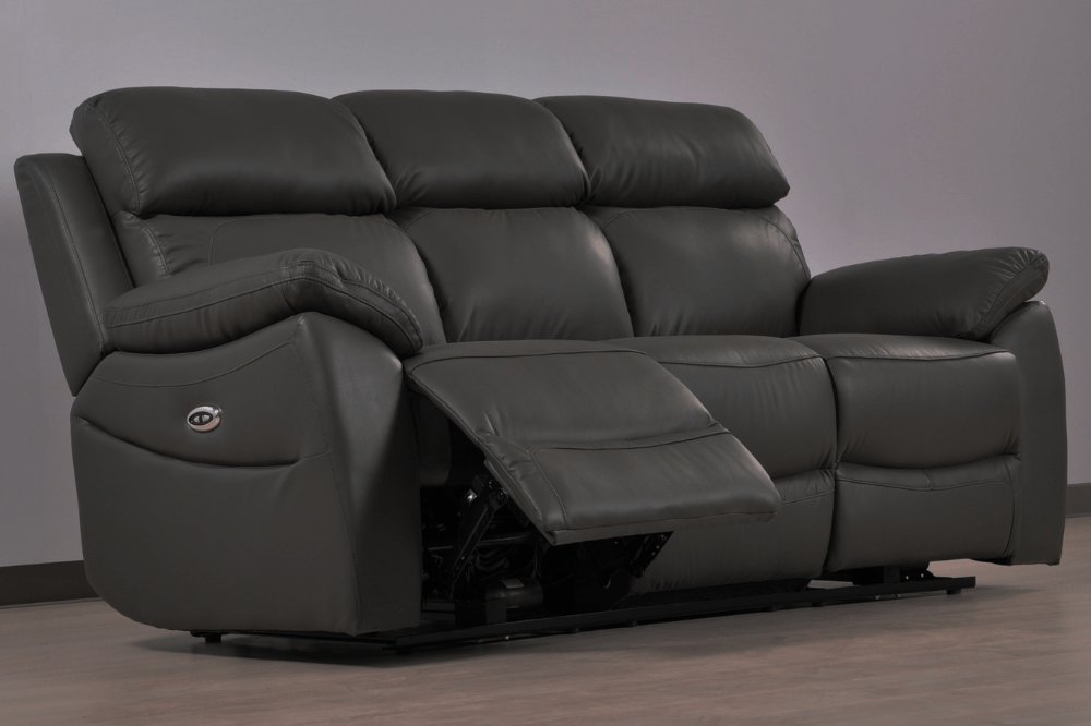 Dandrea Genuine Leather Grey Electric Power Recliner 3+2 Seater Sofa Set - Furniture Instore