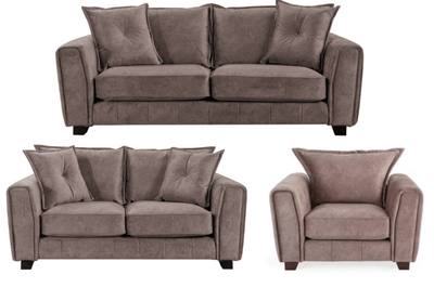 Somerford Chocolate Fabric 3+2+1 Seater Sofa Set