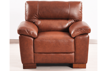 Dalmore Genuine Leather Tan 3+1+1 Seater Sofa Set - Furniture Instore