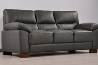 Dalmore Genuine Leather Grey 3+1 Seater Sofa Set - Furniture Instore