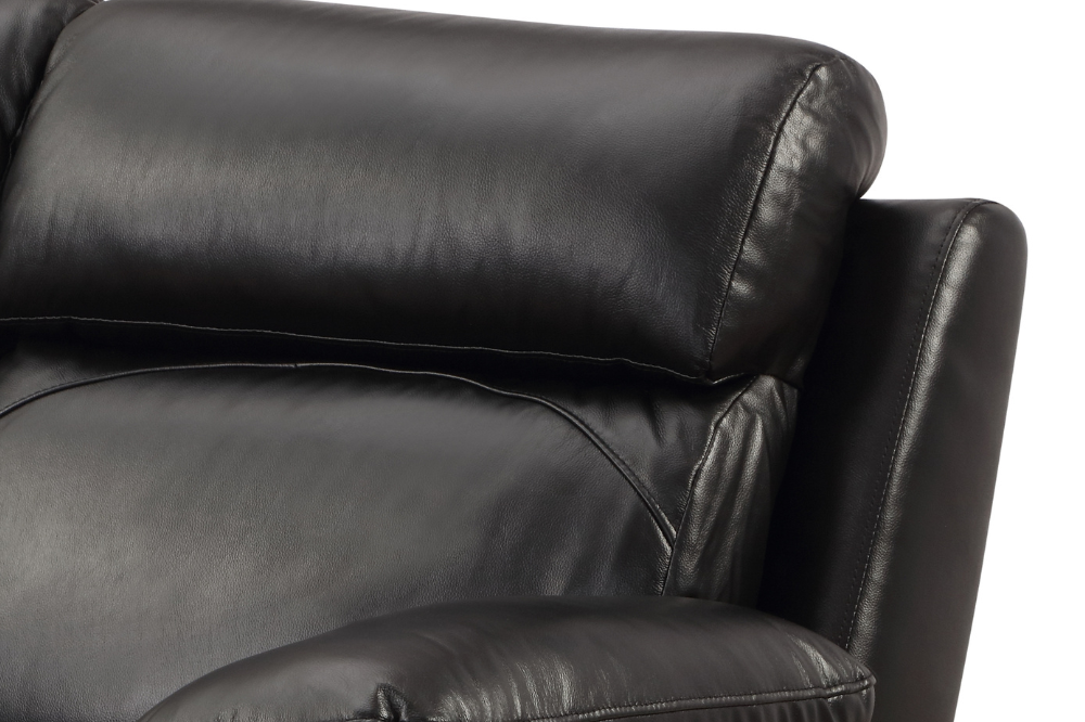 Renato Genuine Leather Black Electric Power Recliner 3+3 Seater Sofa Set