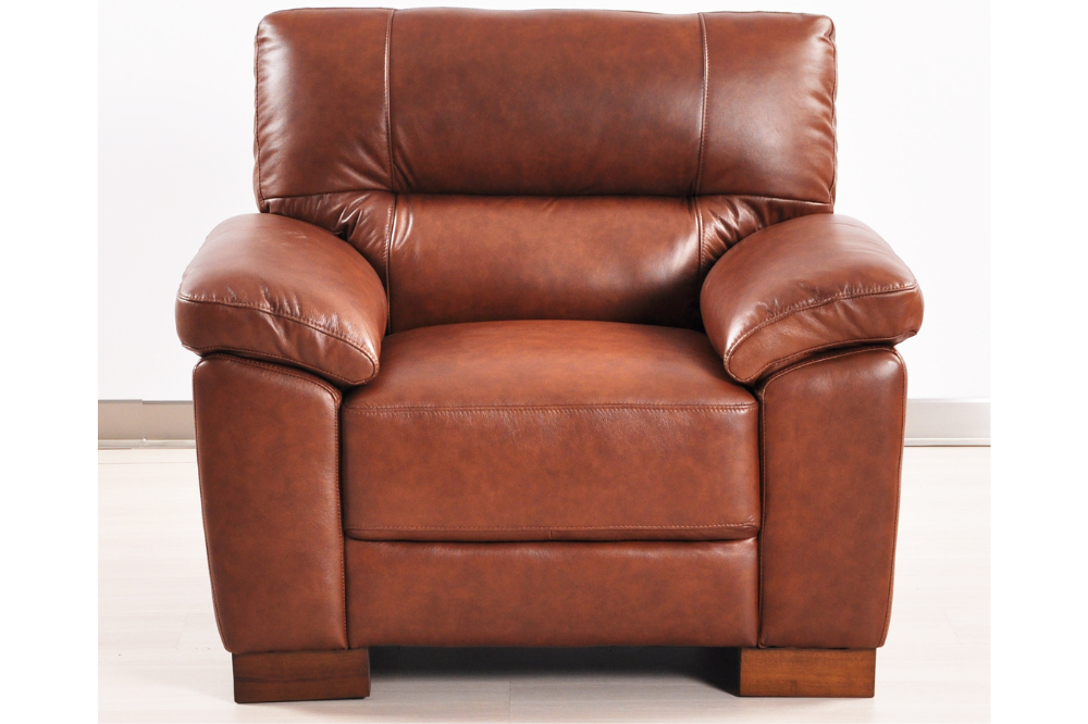 Dalmore Genuine Leather Tan 3+2+1 Seater Sofa Set