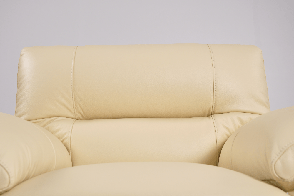 Dalmore Genuine Leather Cream 2+1 Seater Sofa Set - Furniture Instore
