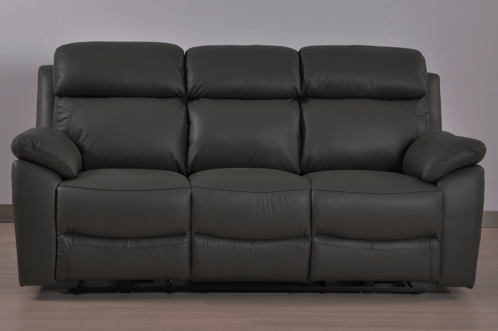 Dandrea Genuine Leather Grey Electric Power Recliner 3+3 Seater Sofa Set - Furniture Instore