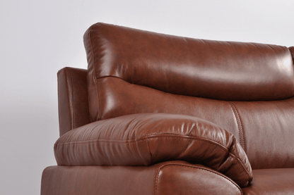 Vantage Genuine Leather Tan 3+1+1 Seater Sofa Set - Furniture Instore
