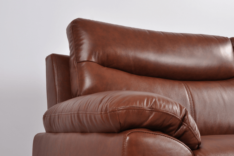 Vantage Genuine Leather Tan 3+1+1 Seater Sofa Set - Furniture Instore
