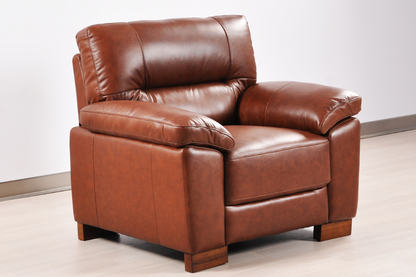 Dalmore Genuine Leather Tan 3+2+1 Seater Sofa Set