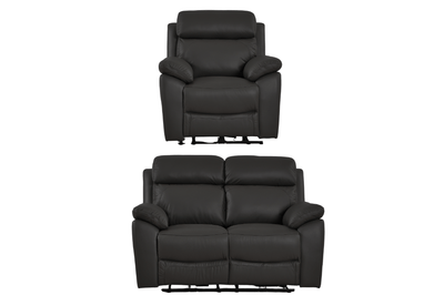 Dandrea Genuine Leather Grey Electric Power Recliner 2+1 Seater Sofa Set