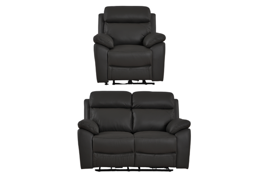 Dandrea Genuine Leather Grey Electric Power Recliner 2+1 Seater Sofa Set