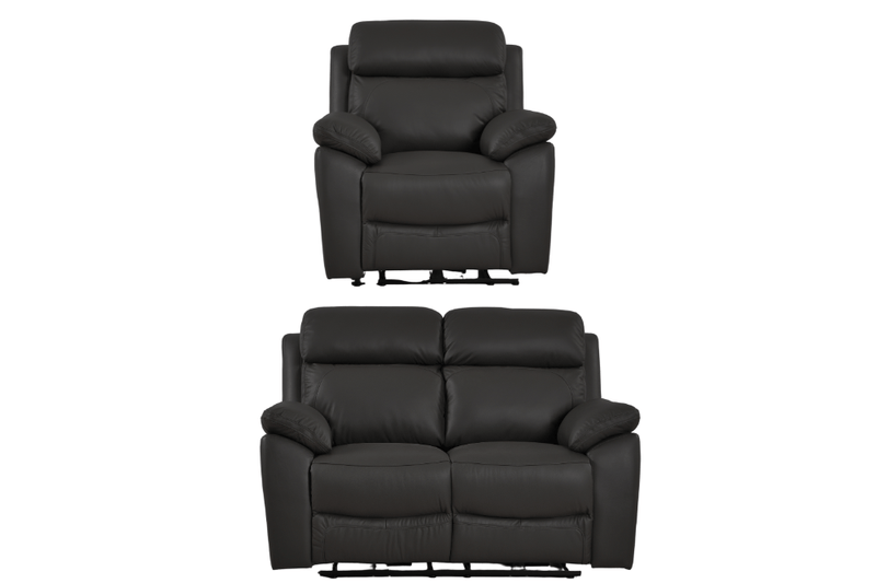 Dandrea Genuine Leather Grey Electric Power Recliner 2+1 Seater Sofa Set - Furniture Instore
