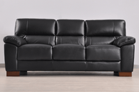 Dalmore Genuine Leather Black 3+1 Seater Sofa Set - Furniture Instore