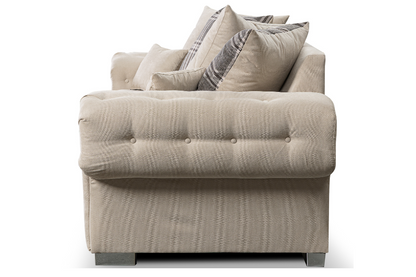 Verona Scatter Back Cream Fabric 3+1+1 Seater Sofa Set