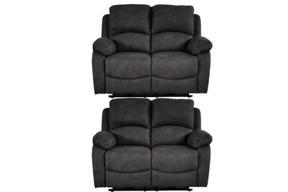 Roma Grey Fabric Electric Recliner 2+2 Seater Sofa Set