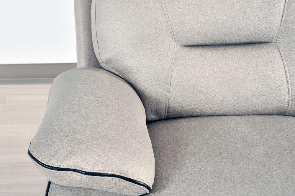 Foster Light Grey Fabric Electric Recliner 3+1 Seater Sofa Set - Furniture Instore