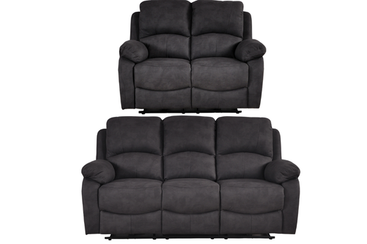 Roma Grey Fabric Electric Recliner 3+2 Seater Sofa Set