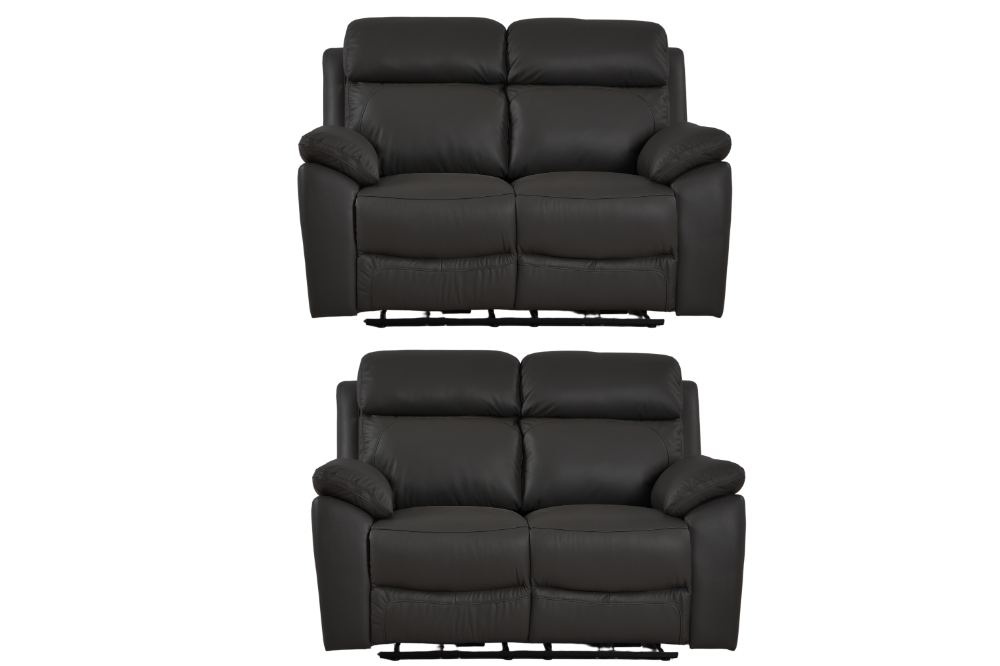 Dandrea Genuine Leather Grey Electric Power Recliner 2+2 Seater Sofa  Set