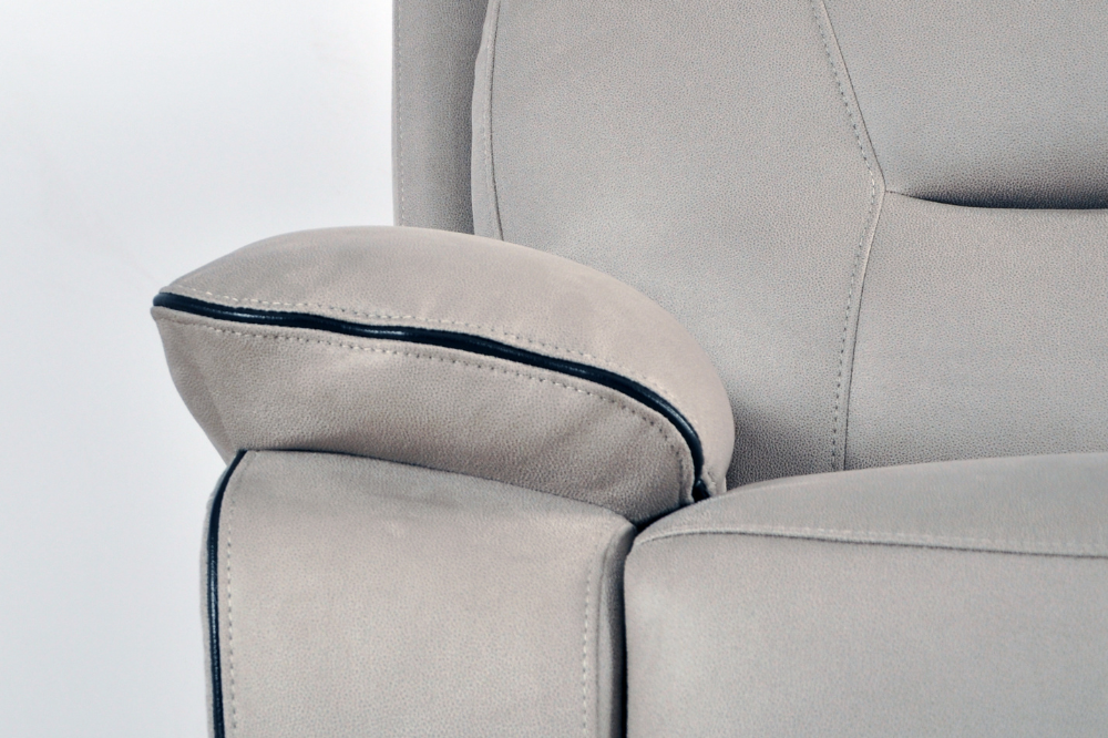 Foster Light Grey Fabric Electric Recliner 2+2 Seater Sofa  Set