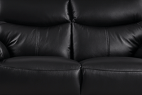 Vantage Genuine Leather Black 2+1+1 Seater Sofa Set - Furniture Instore